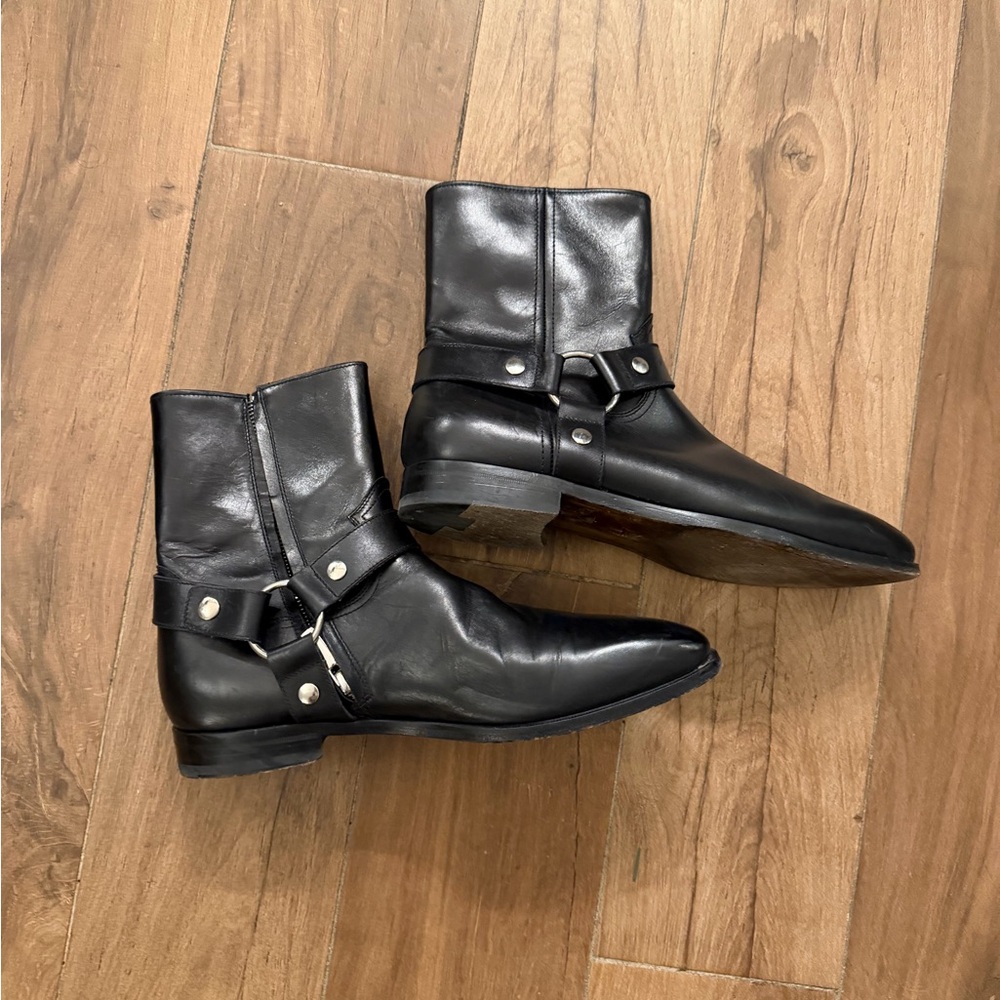 Black Leather Men's Boots
